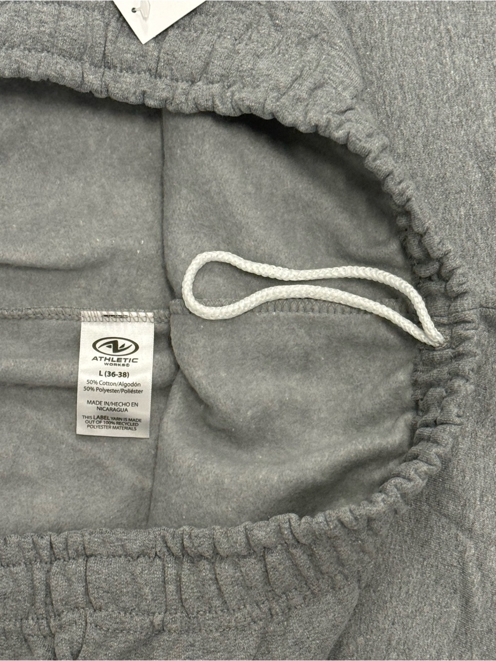 Men’s Athletic Works Gray Fleece Jogger Sweatpants Moisture Wicking Large NWT - Picture 3 of 8